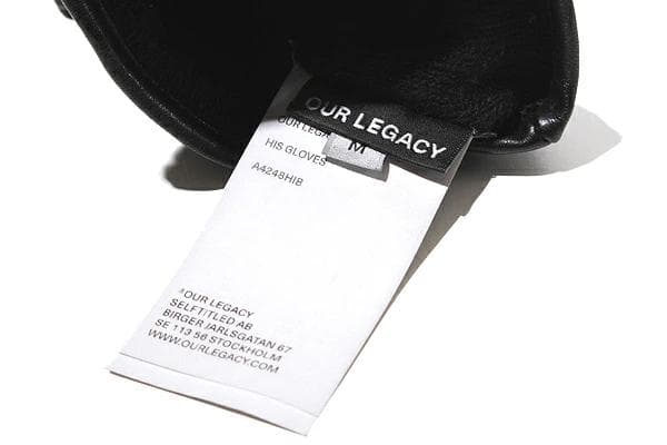 24AW OUR LEGACY アワーレガシー HIS GLOVES