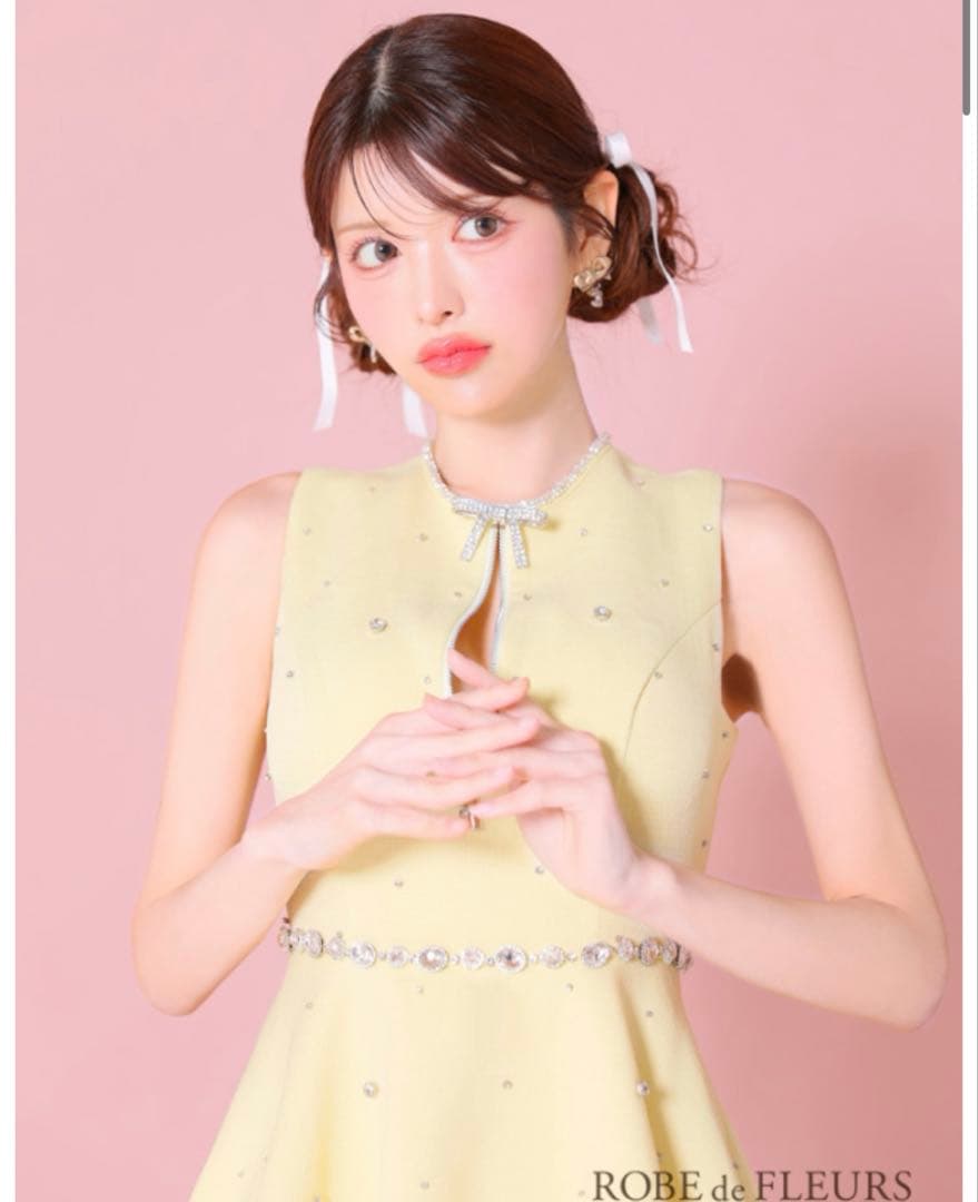 ROBE de FLEURS キャバドレス イエロー　✳︎完売品✳︎
