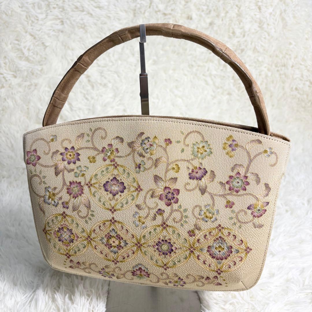 ☆美品☆OKAJIMA オカジマ ハンドバッグ 和装フォーマル 絹100% 高級