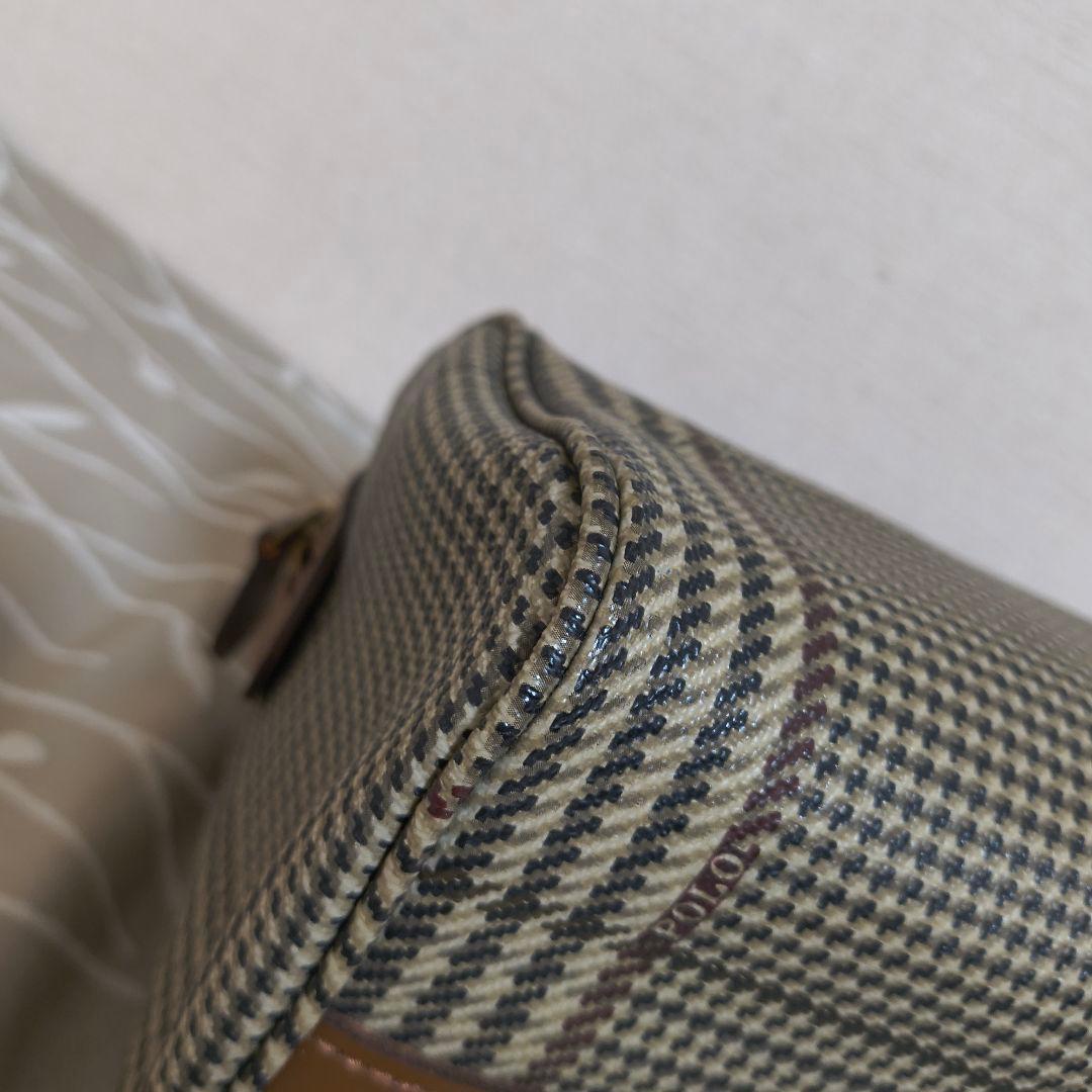 ポロラルフローレン チェック柄 ミニボストン チャームつき ヴィンテージ