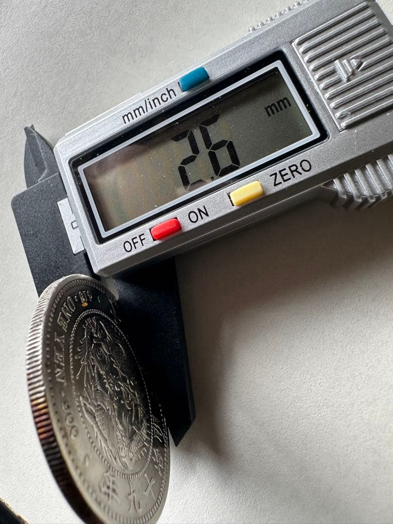 【本物保証】明治19年銘　大型一圓銀貨　銀貨保証