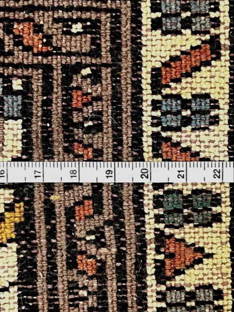 オールド ペルシャ絨毯 シルク/ウール混 61㎝