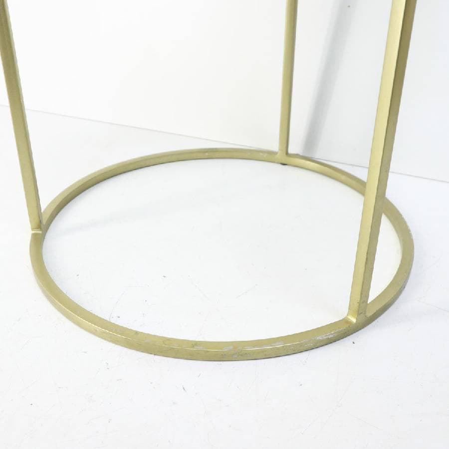 3個中の１KARE カレ リンボ サイドテーブル 大 大理石トップ 瑪瑙入り