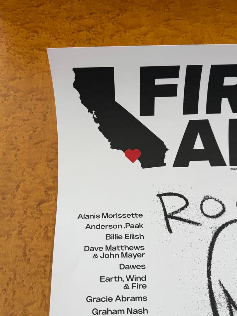 【新品】激レア　奈良美智　FireAid ポスター②