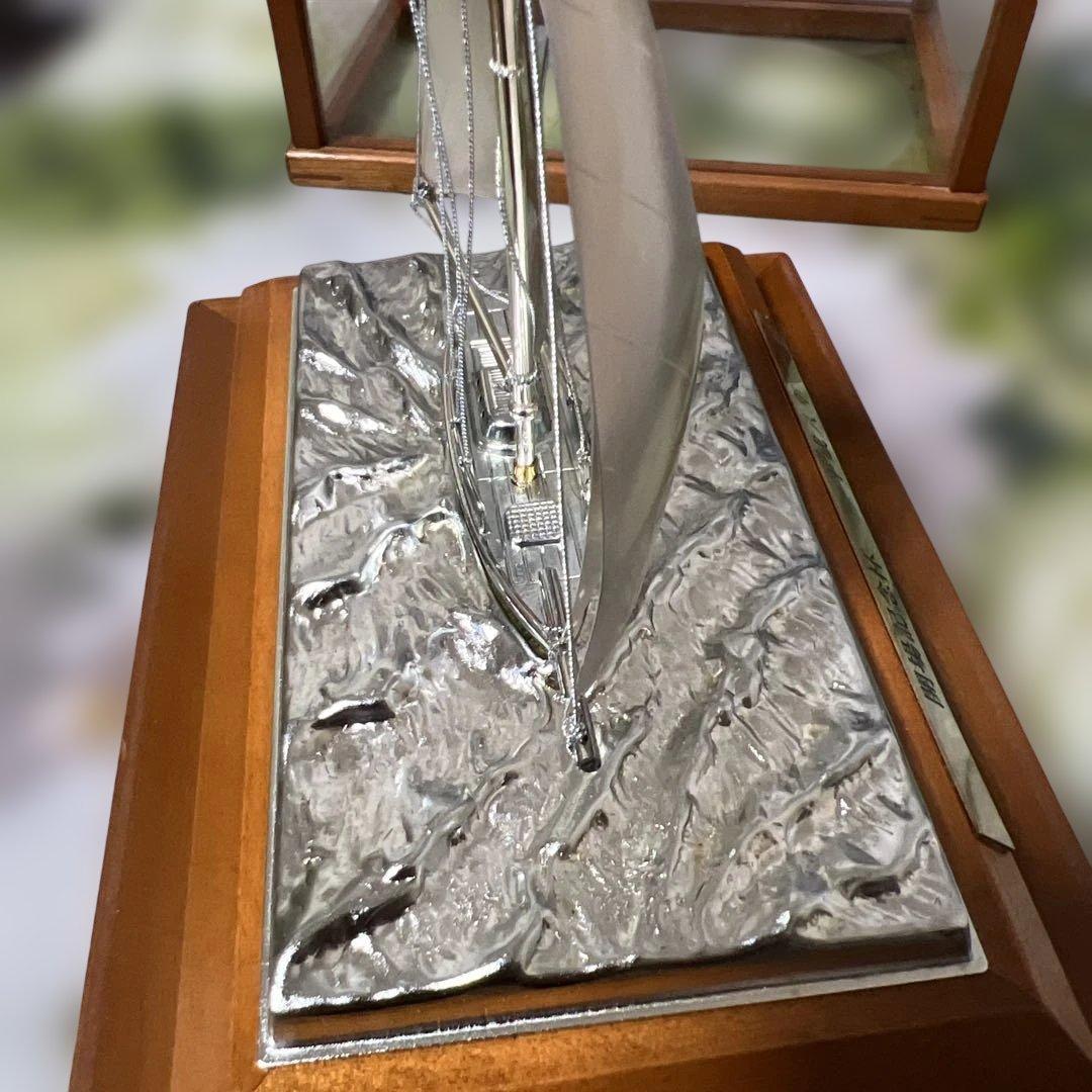 銀製　ヨット置物　シルバー