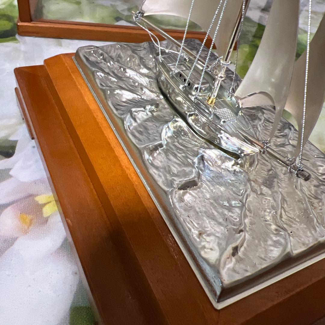 銀製　ヨット置物　シルバー