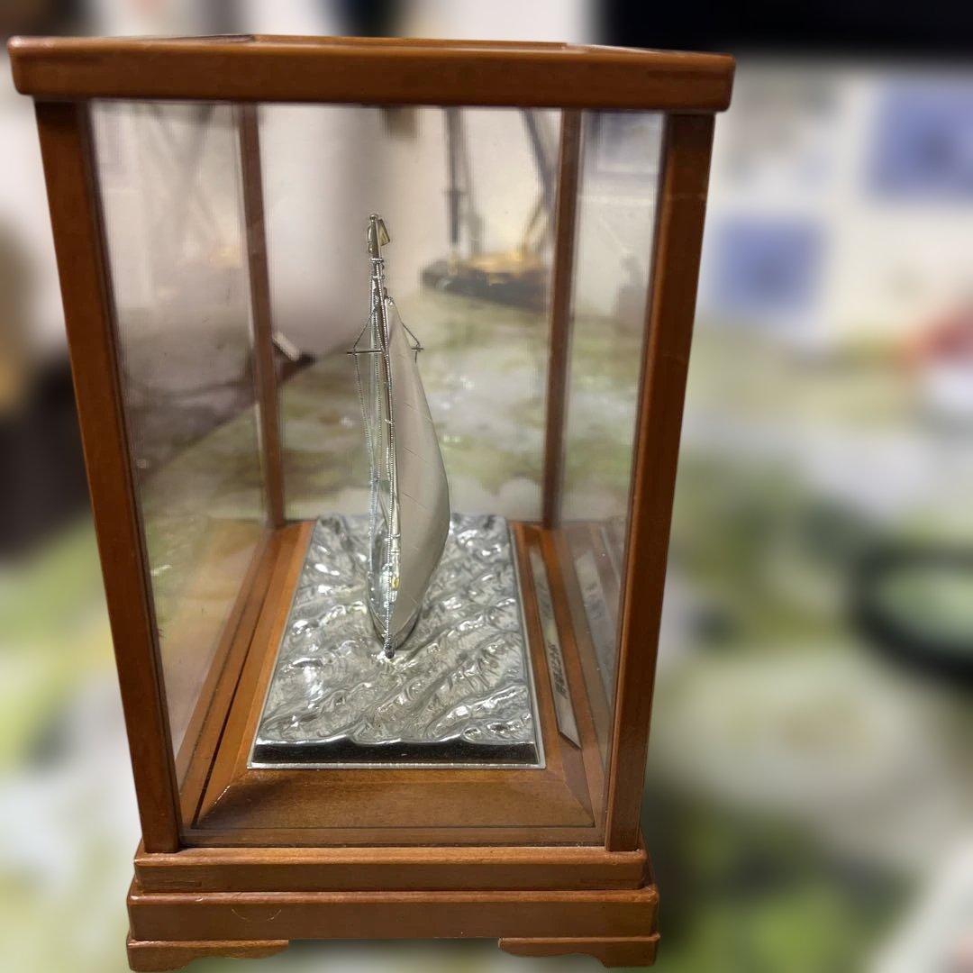 銀製　ヨット置物　シルバー