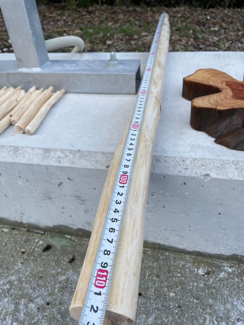 国産ヒノキ　鳥用止まり木　大型スタンド　約115.7センチ　小型中型インコ用