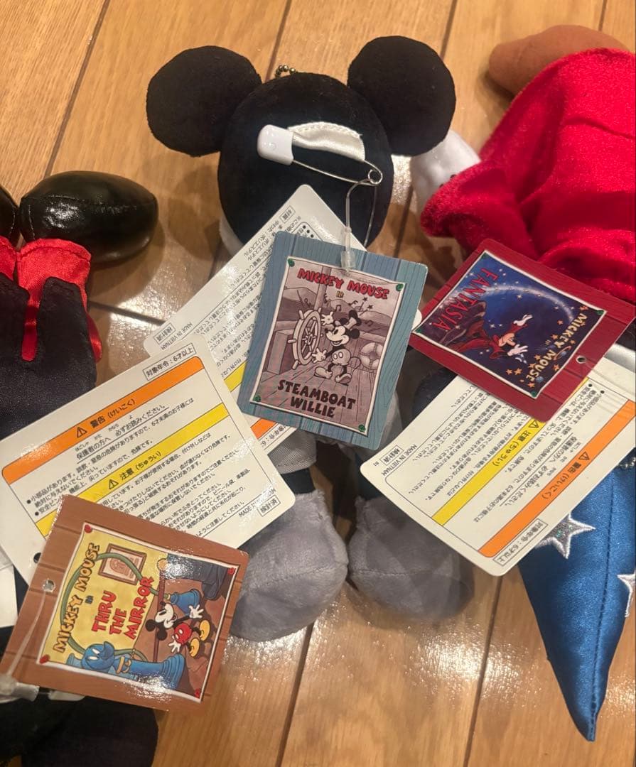 ミッキーマウス ぬいぐるみバッジ 5体セット