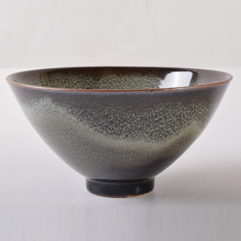 中国　磁州窯製　窯変　油滴天目茶碗　平茶碗　2点　C　7533