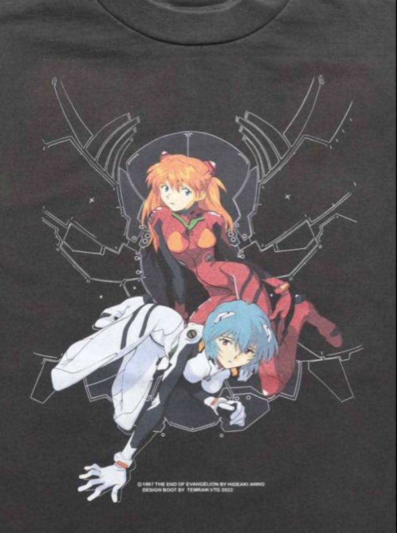 エヴァンゲリオン Tシャツ アスカ レイ　XL