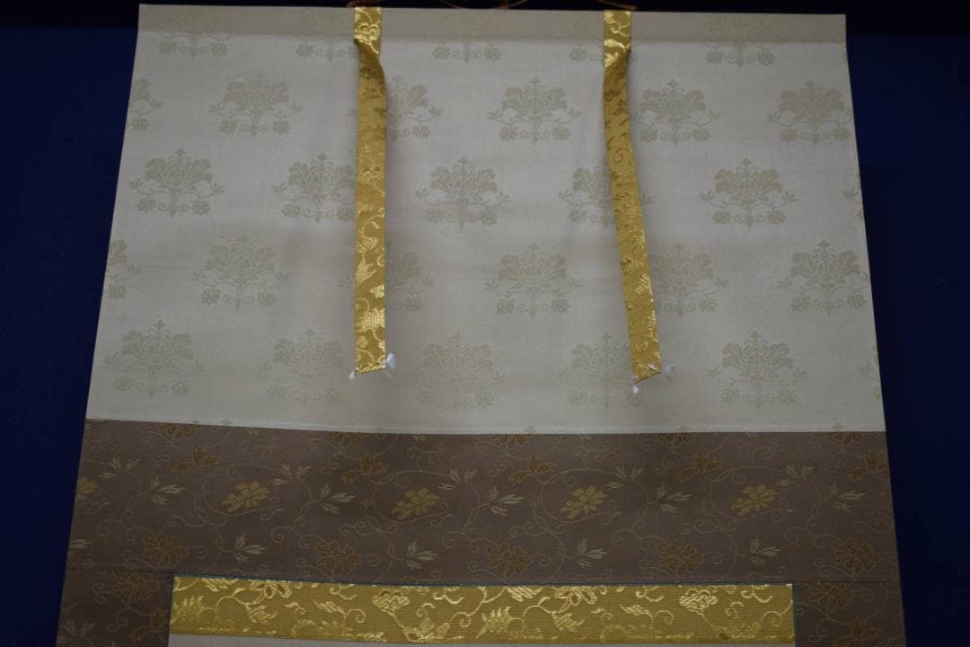 真作/渓泉/山水家画賛/山水渓流画賛/布袋屋掛軸HJ-497