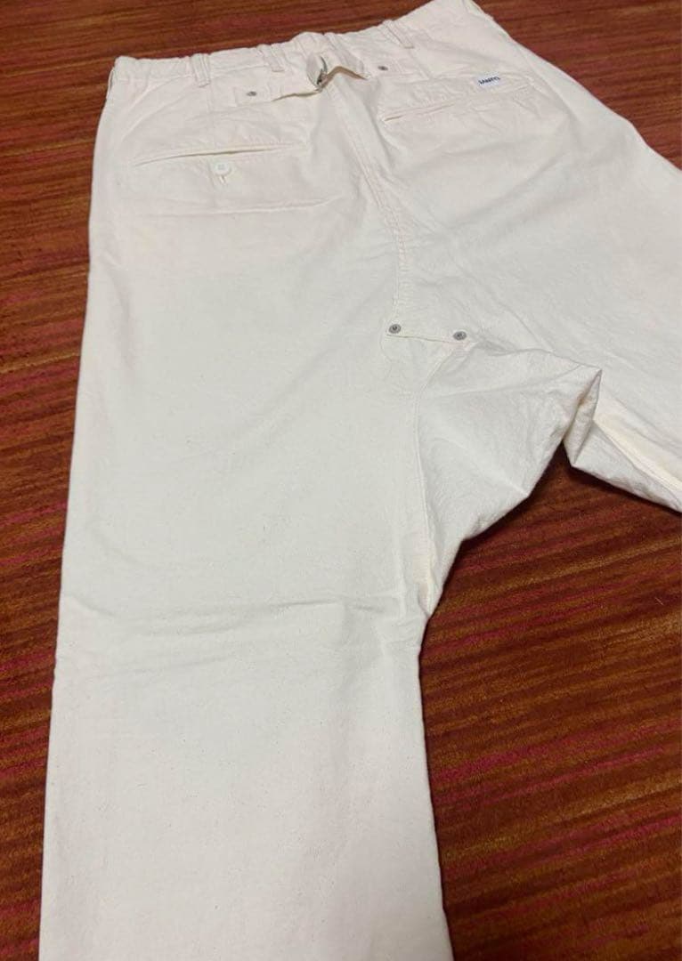 FUMITO GANRYU ガンリュウサルエルパンツ M 生成り ホワイト 白