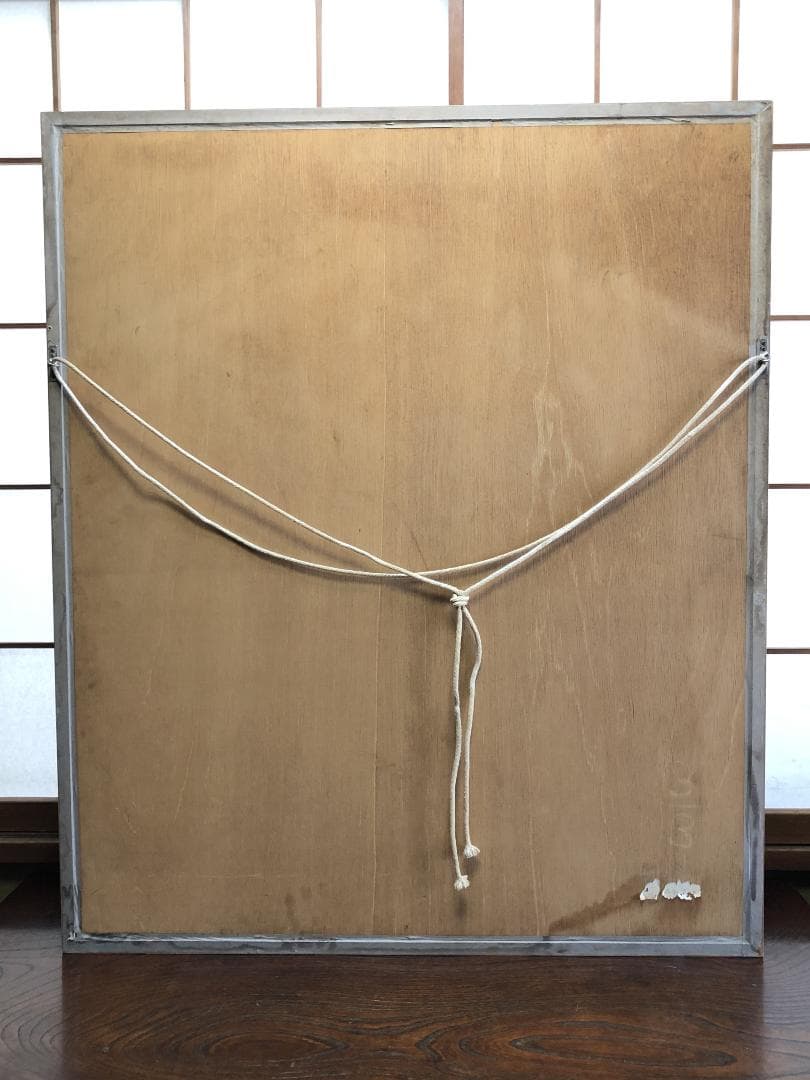 【 月光菩薩・観音図 】　肉筆　大型仏画額　109×92ｃｍ　日本画