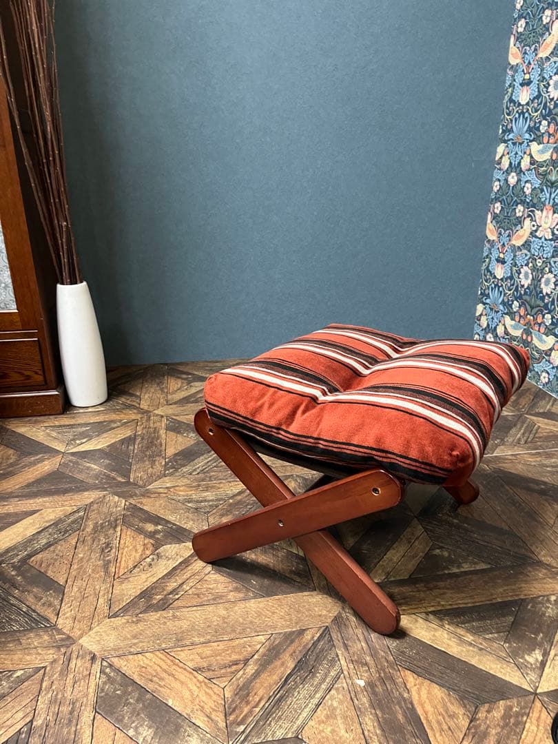 ＴＡＪＩ＊オットマン スツール 椅子 インテリア アンティーク 昭和レトロ