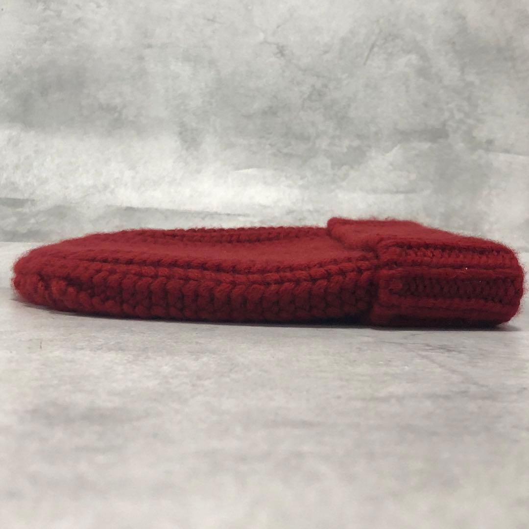 美品✨HERMES カシミヤ100％ ニット帽 Sサイズ レッド ユニセックス