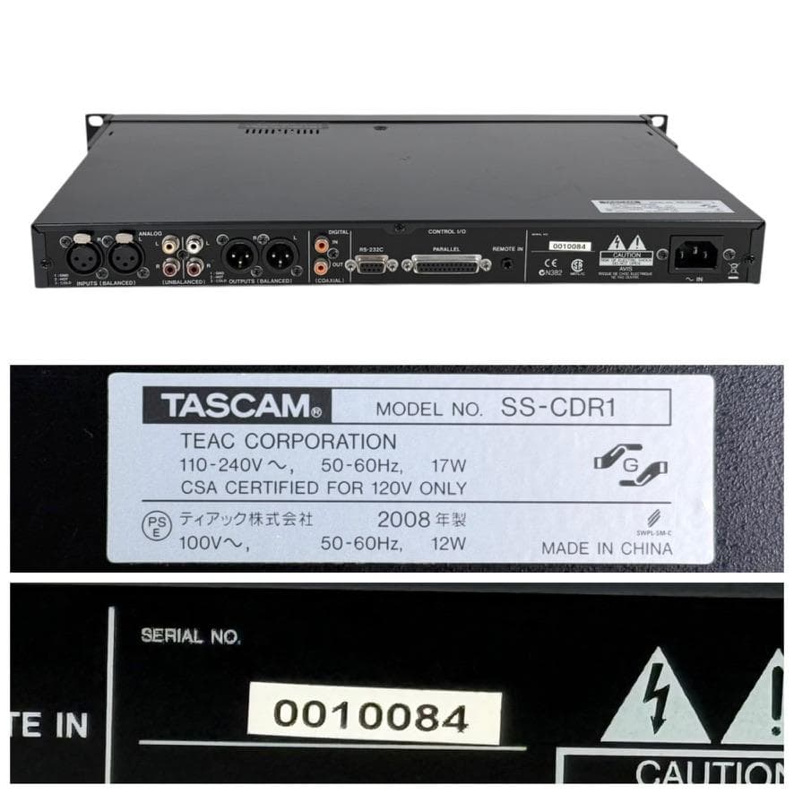 TASCAM CFステレオ/CDRコンビデッキレコーダー SS-CDR1