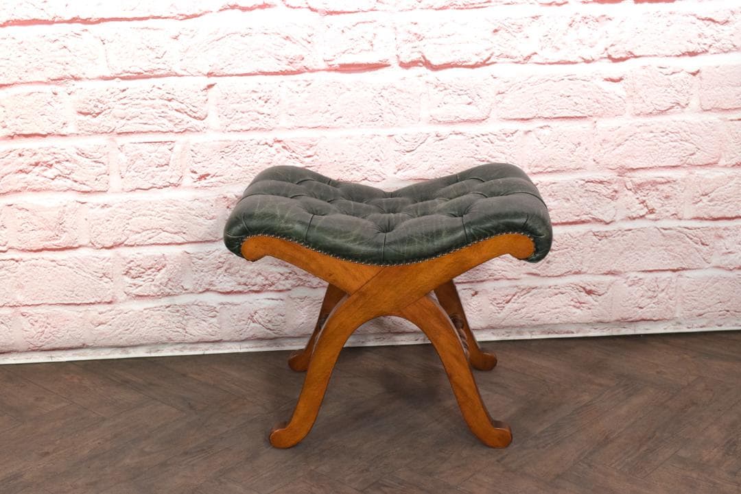 VARO,S.A. VALENTI/バロッサバレンティ 総本革スツールオットマン