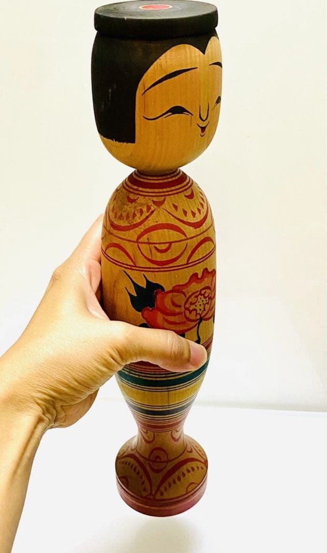 中古　こけし　希少　日本　レア　人形　木製　伝統　盛みつを　コレクション　GG