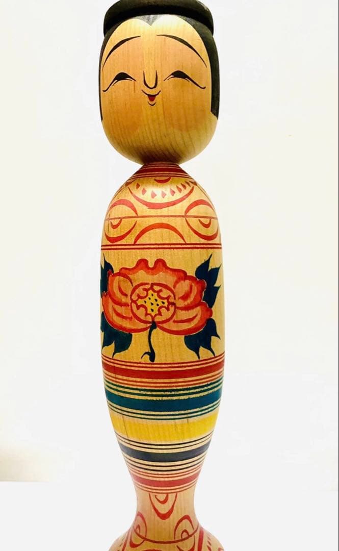 中古　こけし　希少　日本　レア　人形　木製　伝統　盛みつを　コレクション　GG