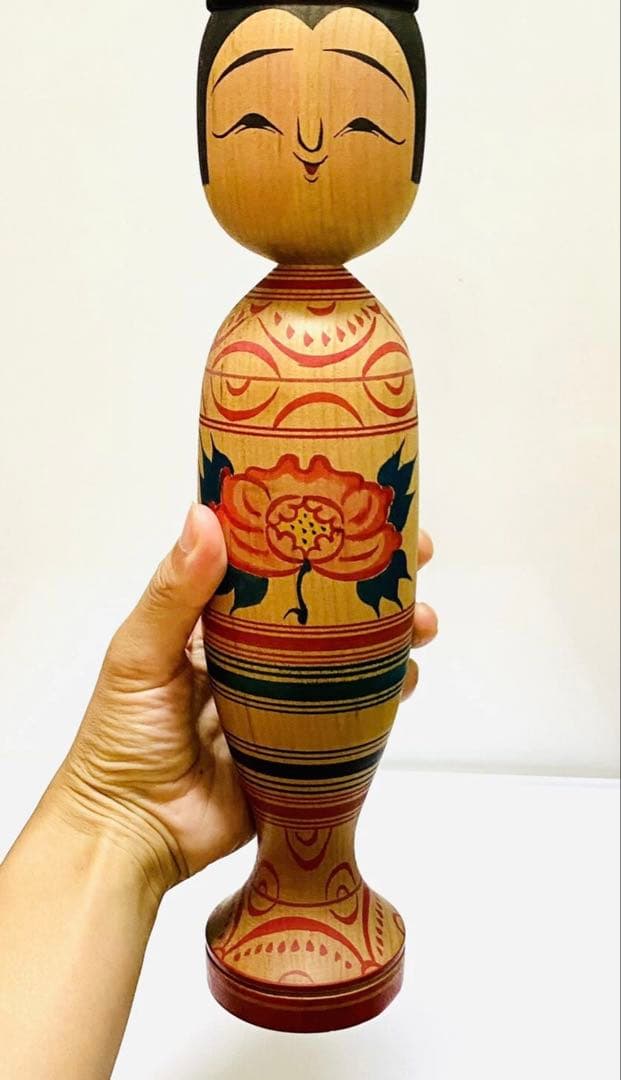 中古　こけし　希少　日本　レア　人形　木製　伝統　盛みつを　コレクション　GG