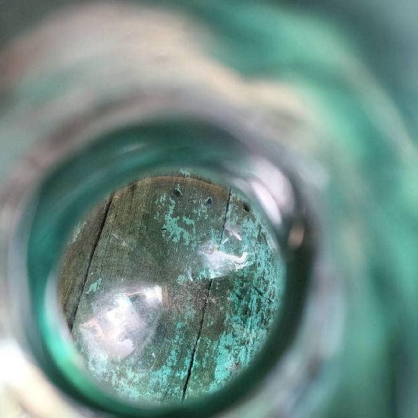 ヴィンテージ デミジョンボトル 古硝子 ガラス瓶 大型 花瓶 フラワーベース