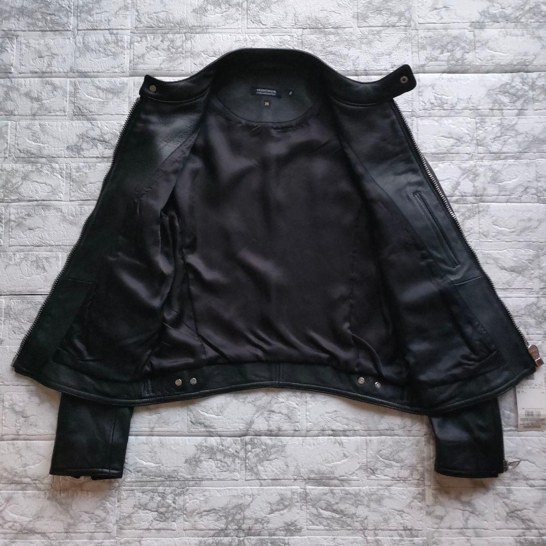 【訳アリ新品】干場義雅　DRESSTERIOR　レザーライダース　S