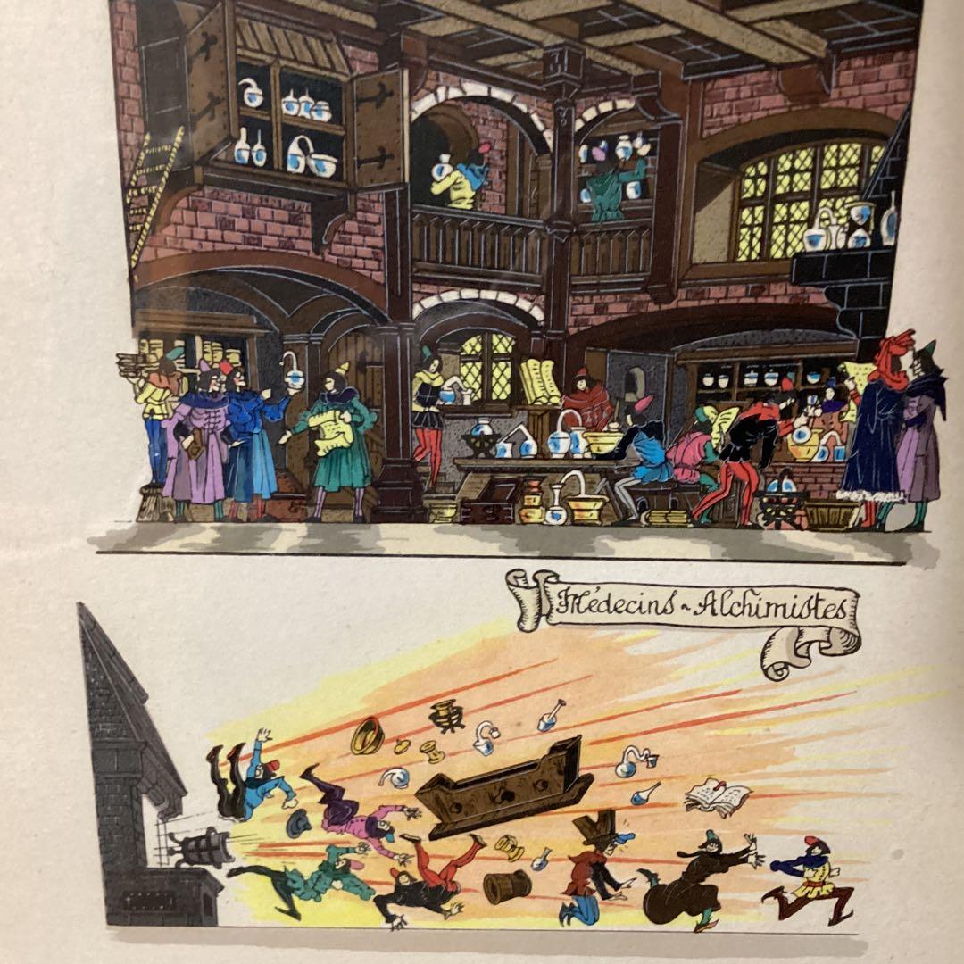 マイセン　ヒエロ　ニムスボス　リューゲル　甲冑騎士　中世城郭　細密画リトグラフ