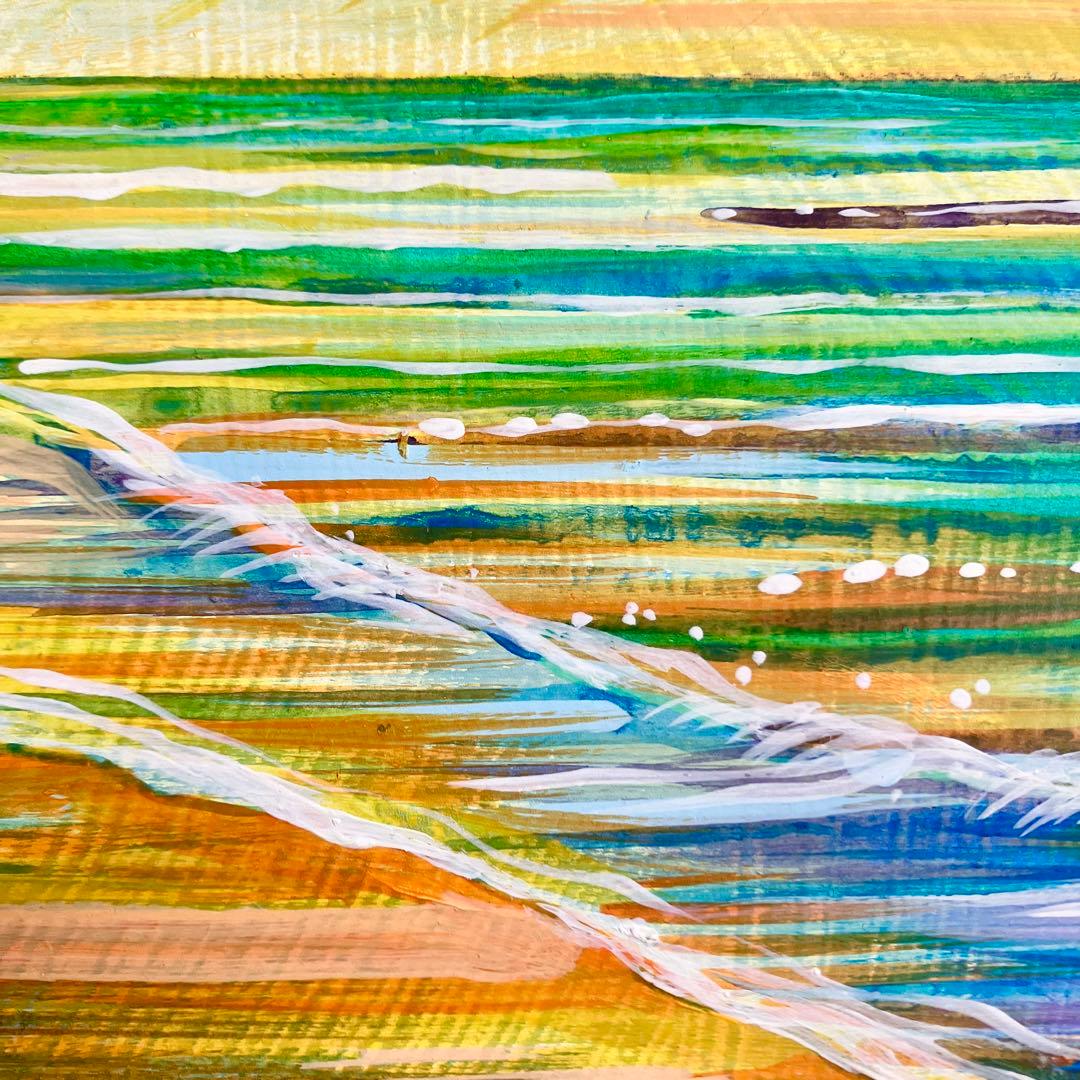 sunrise＊大きめ絵画　原画　風景画　海　空　朝日　夕日　キレイ　沖縄