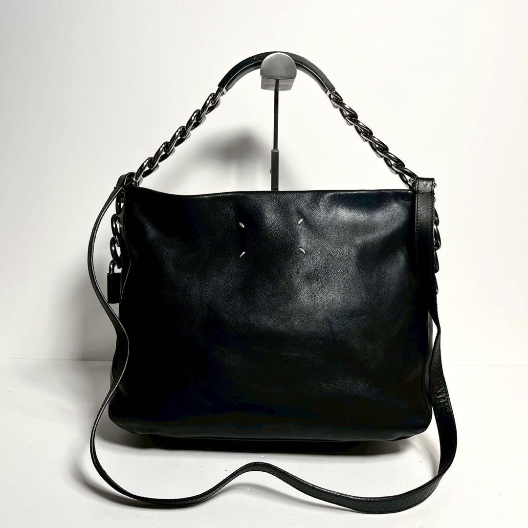 【超希少・極美品】マルジェラ 2way IDブレス チェーンショルダー 黒