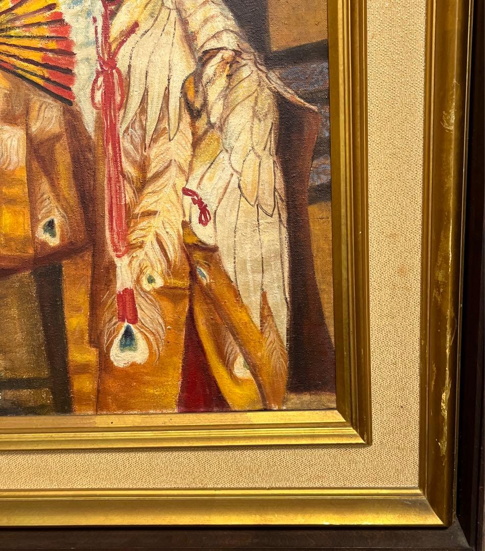 国沢和衛 能楽 羽衣 油彩 8号 油絵