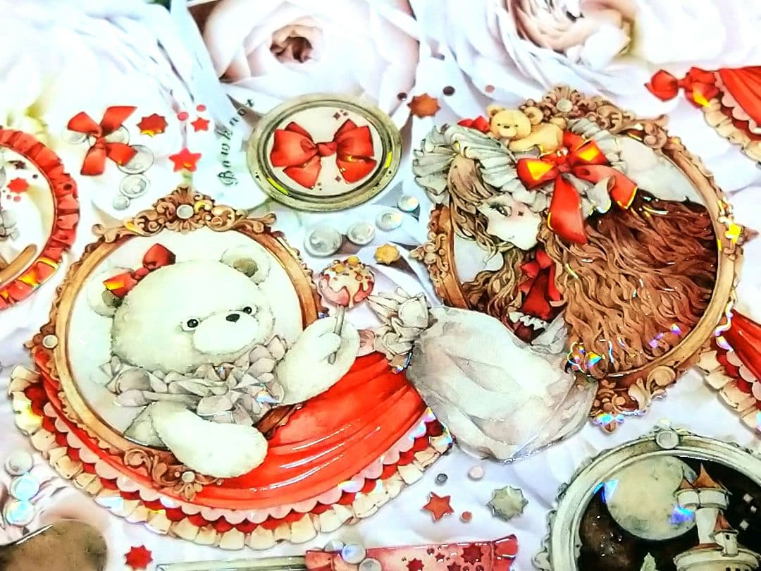 J369＃专属熊熊(贝壳光)shine切り売り海外人物マステ女の子