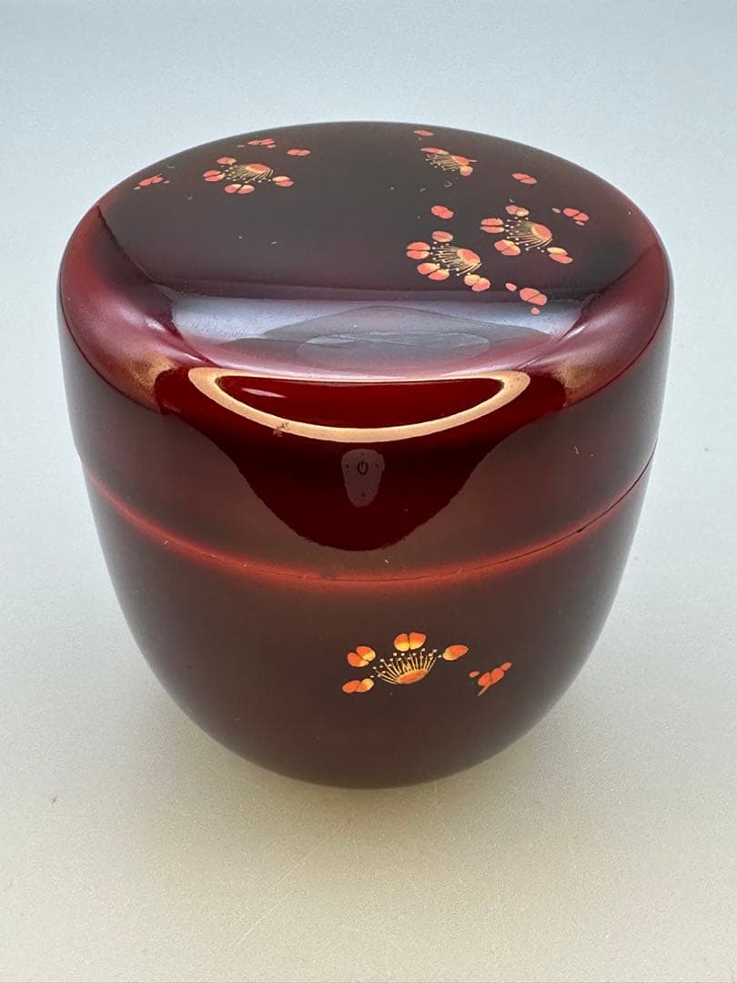 茶道具　棗　古今菁峰　沈金梅棗