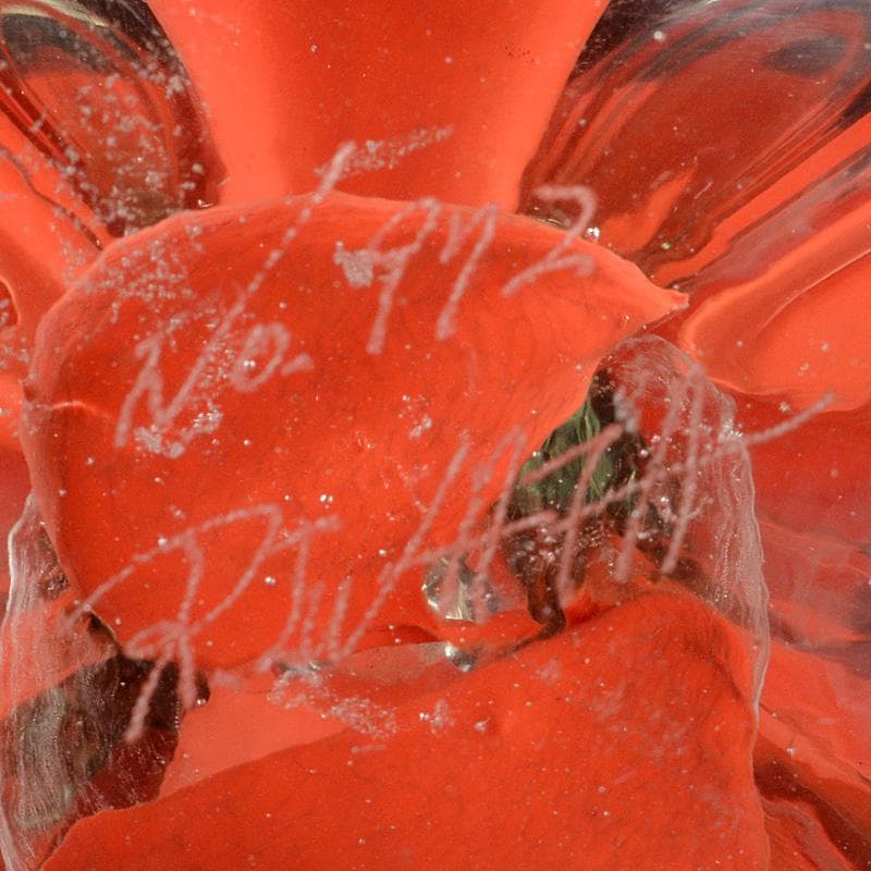 工芸ガラス　岩田ルリ　一輪挿　花器　花瓶　M　R6686