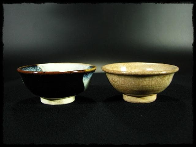 清水 六兵衛 ぐい呑 盃 杯 色かわり 五客 茶道具 酒器 c608