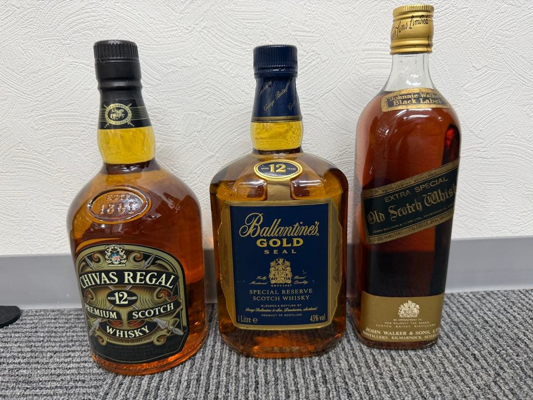 【古酒セット】ジョニーウォーカーなど ウイスキー 3本 まとめ