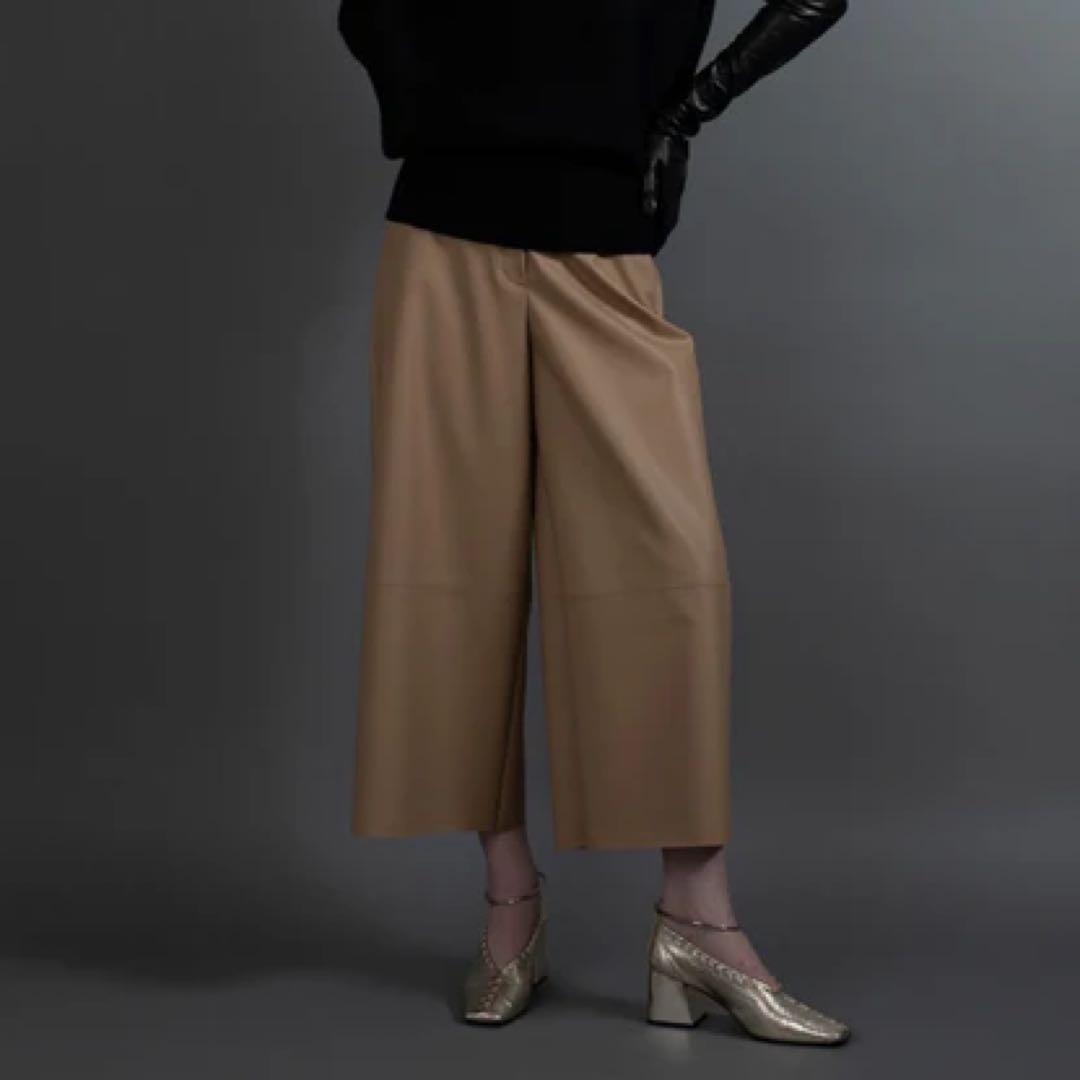 タグ付 Heve 2024AW rubber pants キャメル 36