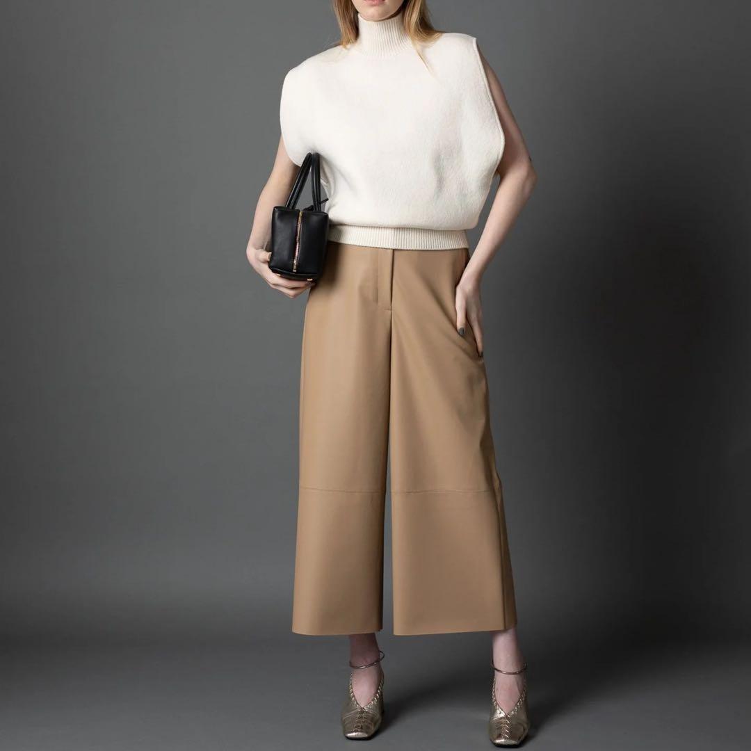 タグ付 Heve 2024AW rubber pants キャメル 36