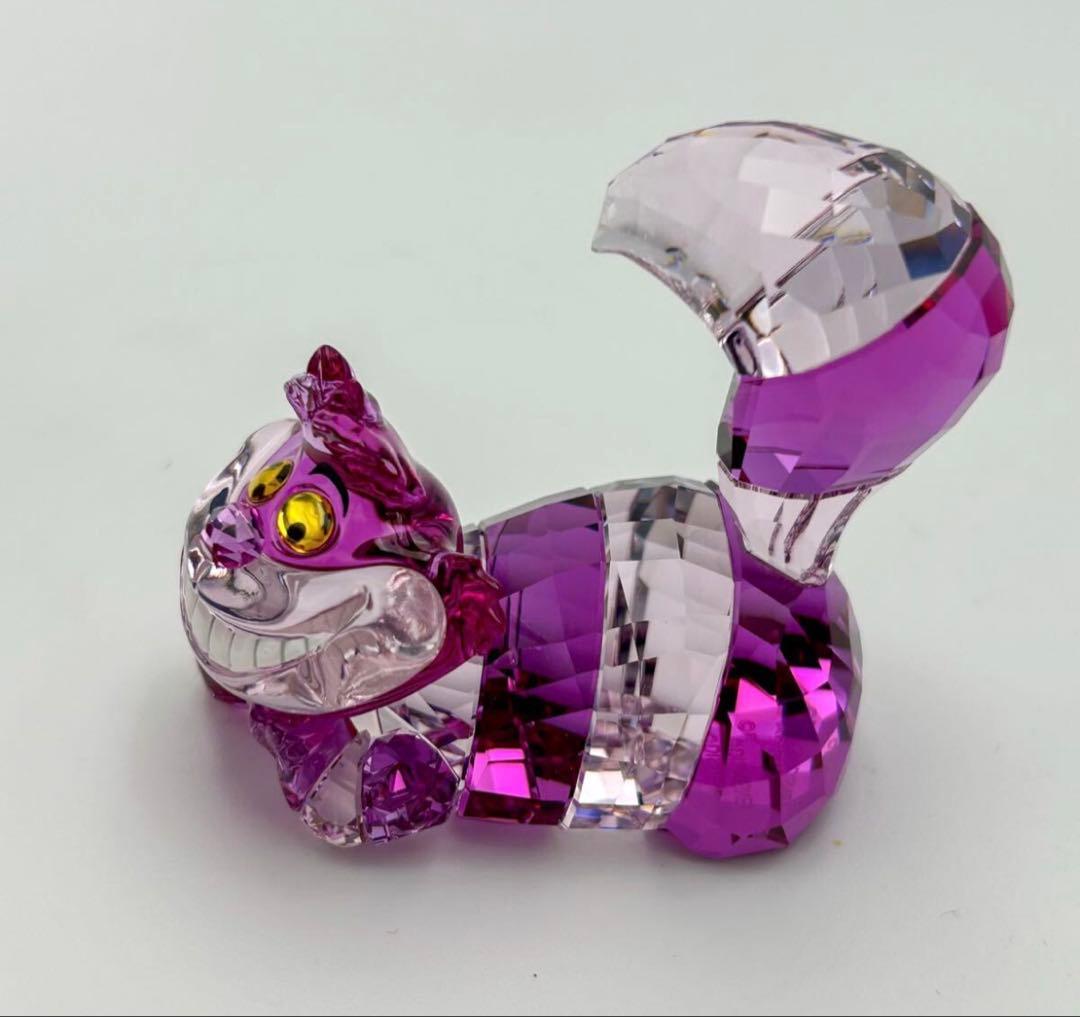 朔*龍様 【超美品】スワロフスキー チェシャ猫 ディズニー