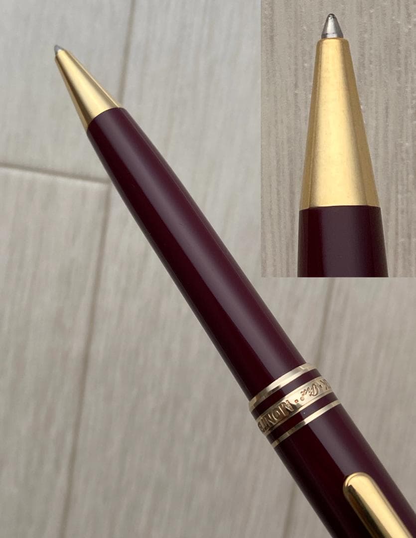ドイツ製 モンブラン ボルドー色x ゴールド 164 クラシック ボールペン