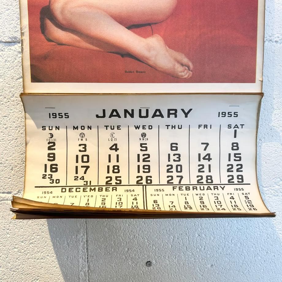 カレンダー・スケジュール 50s Marilyn Monroe dead stock calendar