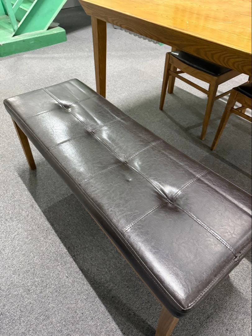 清美堂　ダイニングテーブル&イス２脚、ベンチセット　※直接引取、近隣配送限定