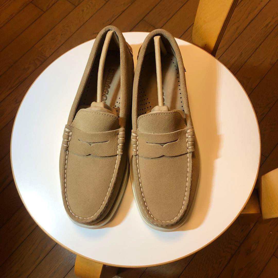 ライトベージュ スエード モカシン