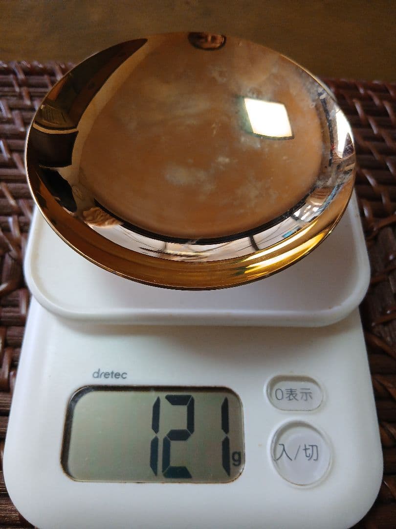 24K GP盃2点・造幣局製刻印あり純銀の盃2点のセット