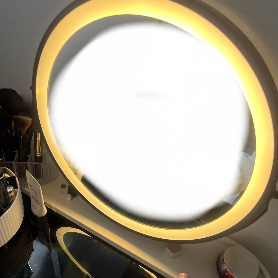 ホワイト ドレッサー ミラー付き