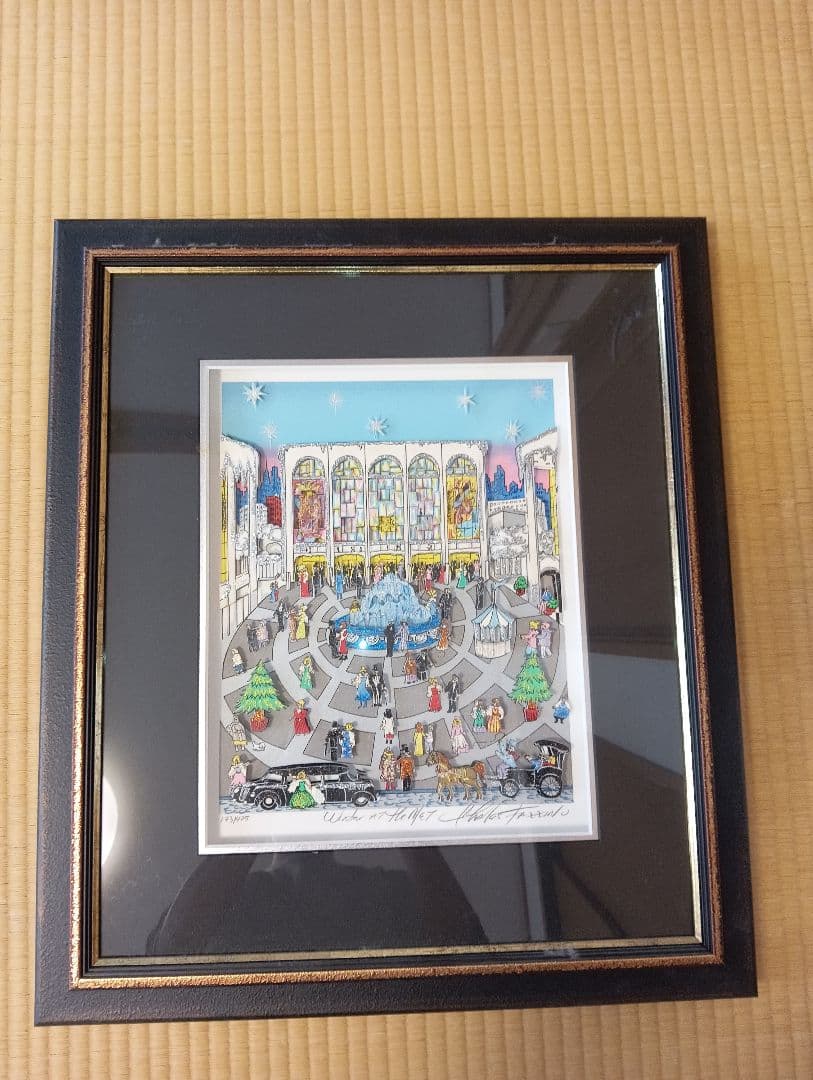 売約予定。チャールズファジーノ　Winter At The Met　鑑定書付き