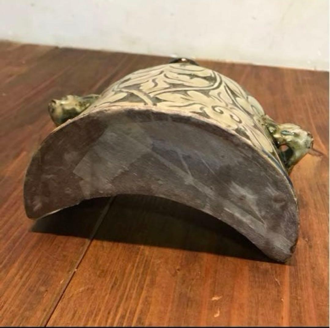 美品　抱瓶　焼物　沖縄　酒器　陶芸　飾りの持ち手が素敵な　丁寧なつくり