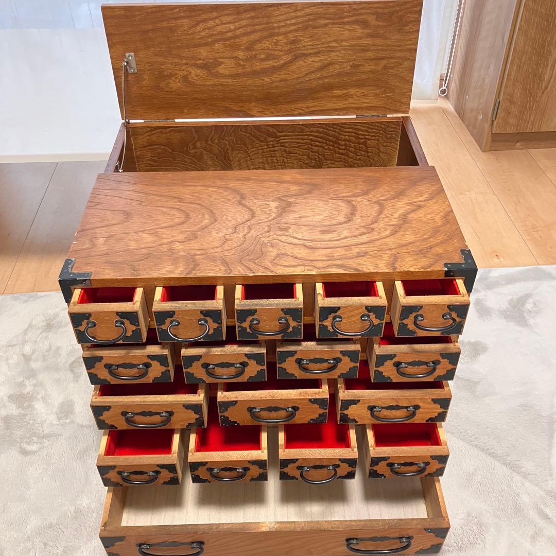 木製　伝統的　和風　箪笥　レトロ　昭和 大正　和家具　薬箱　アンティーク