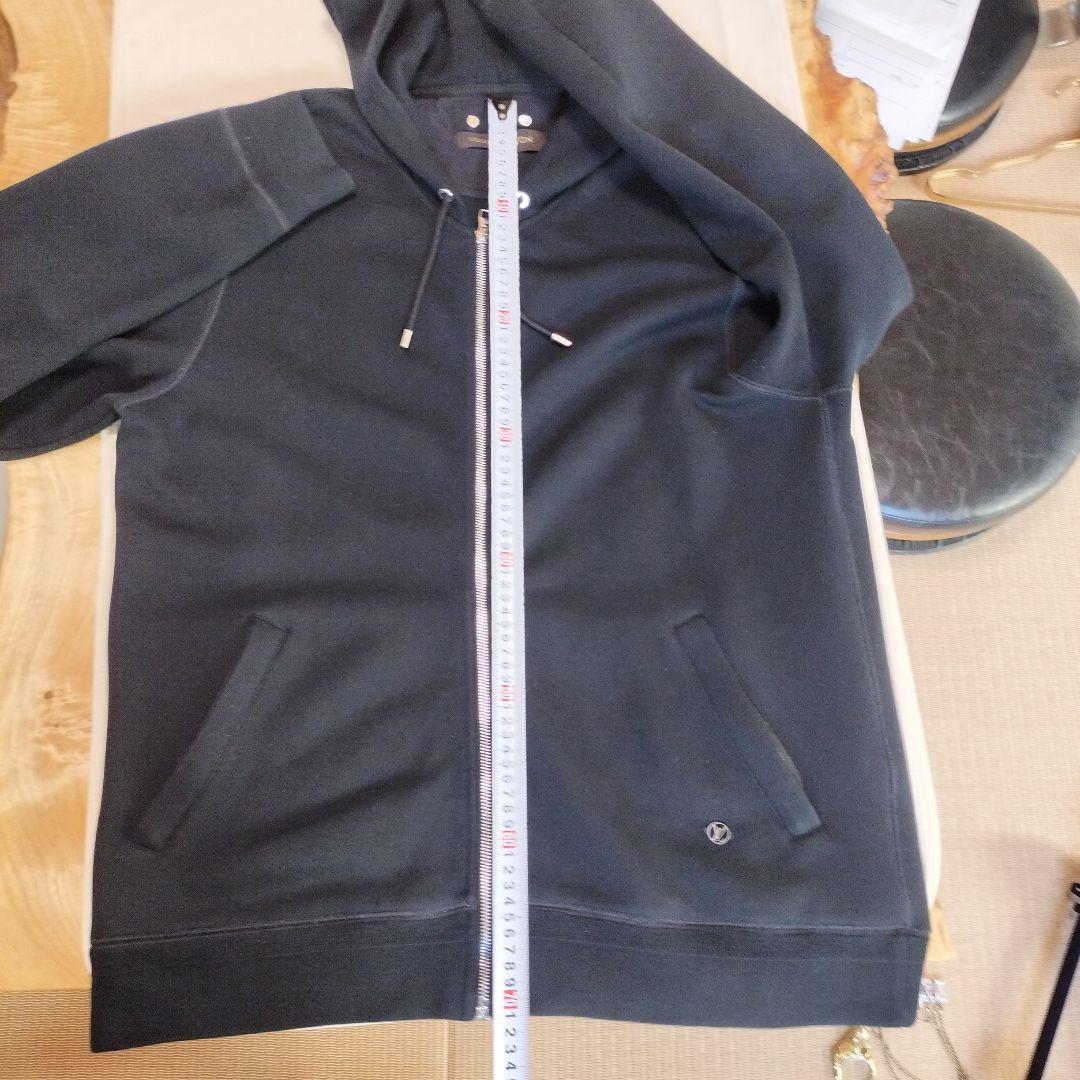 LOUIS VUITTON ジップアップパーカー シルバー金具 LVロゴ メンズ