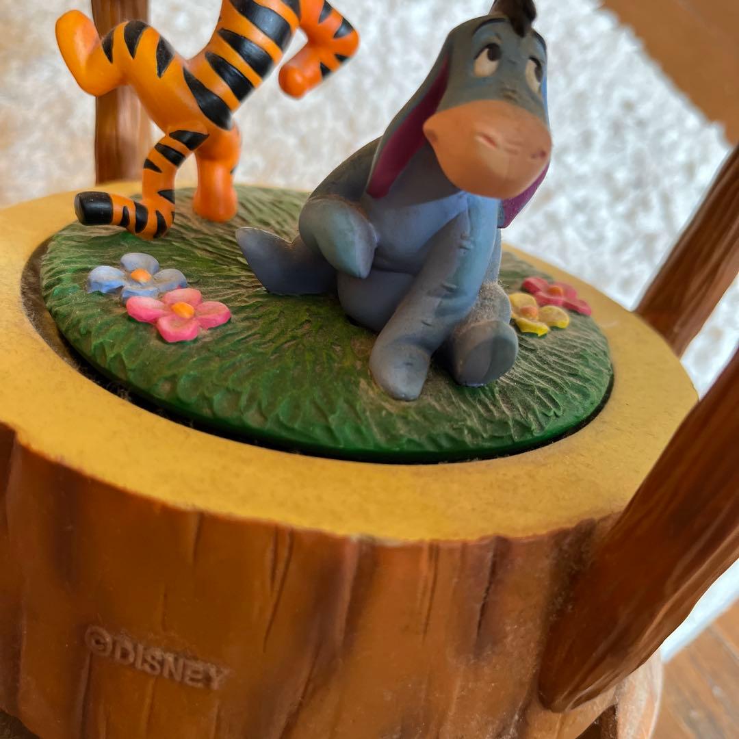 ディズニーくまのプーさんレア時計オルゴール高さ45大きめ送料税込お買い得